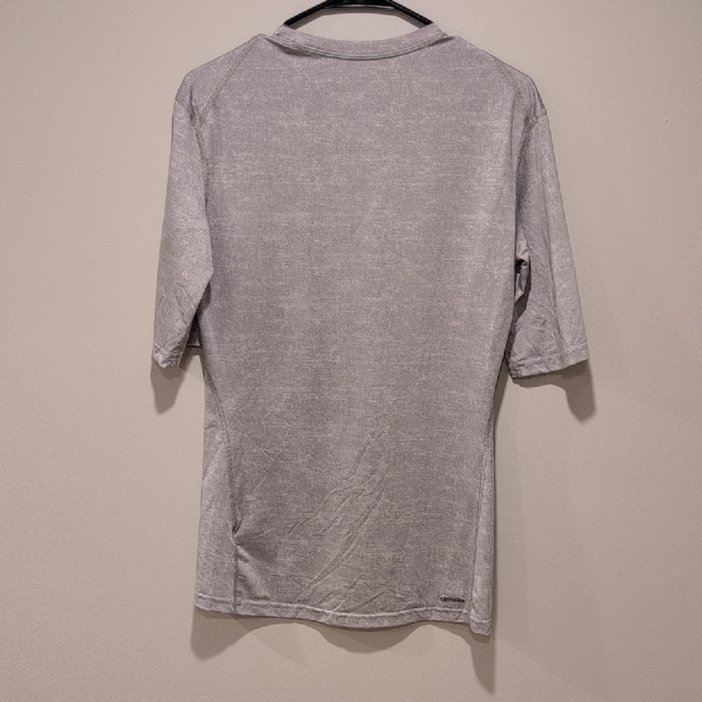 Adidas Heather Gray Tee with Black Logo - Picture 3 of 3